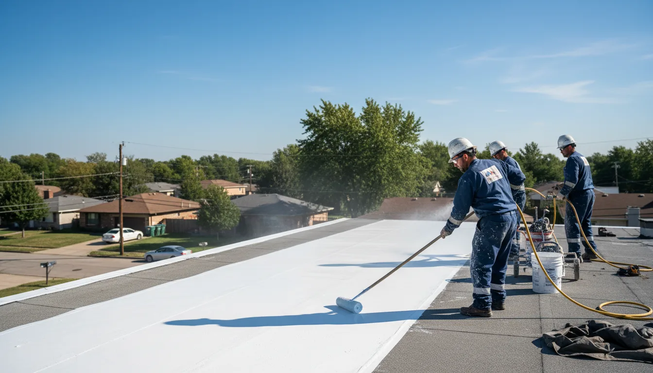 Commercial roof coating in Pompeii, MI near me